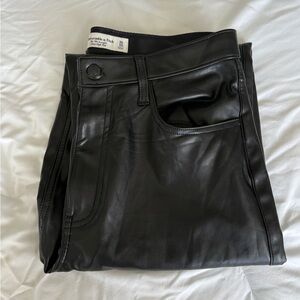 Abercrombie & Fitch Black Faux Leather Pants